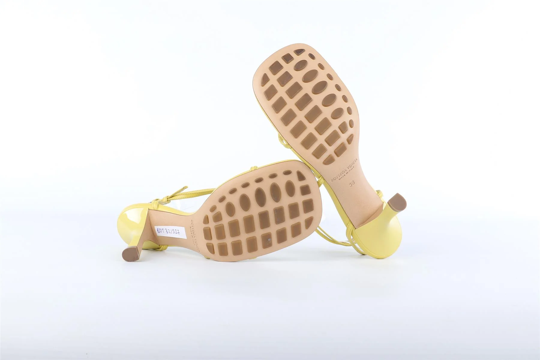BOTTEGA VENETA YELLOW LEATHER SANDALS EU 38 UK 5 US 8 - Image 6