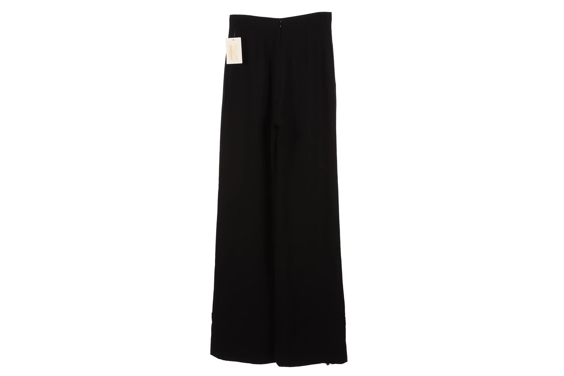 BRANDON MAXWELL BLACK CREPE WIDE LEG PANTS US 2 UK 6 - Image 4