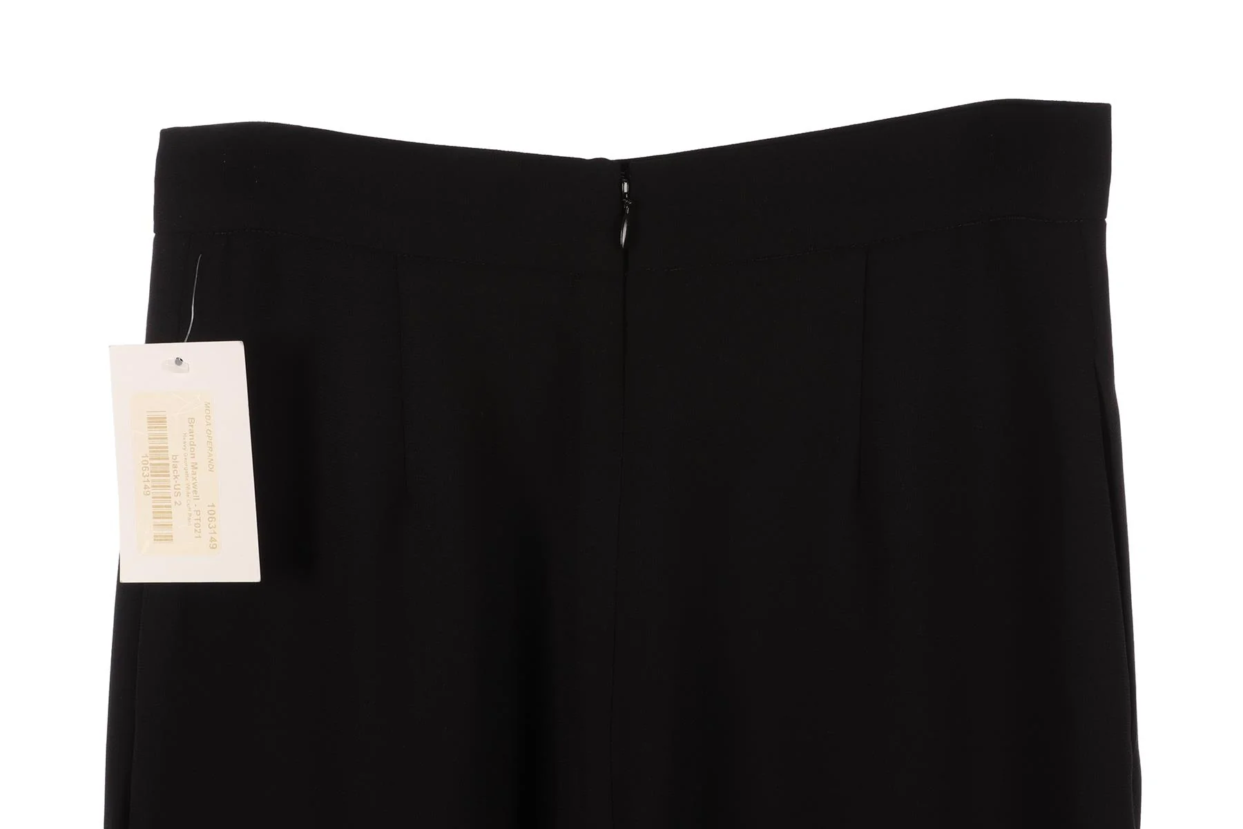 BRANDON MAXWELL BLACK CREPE WIDE LEG PANTS US 2 UK 6 - Image 5