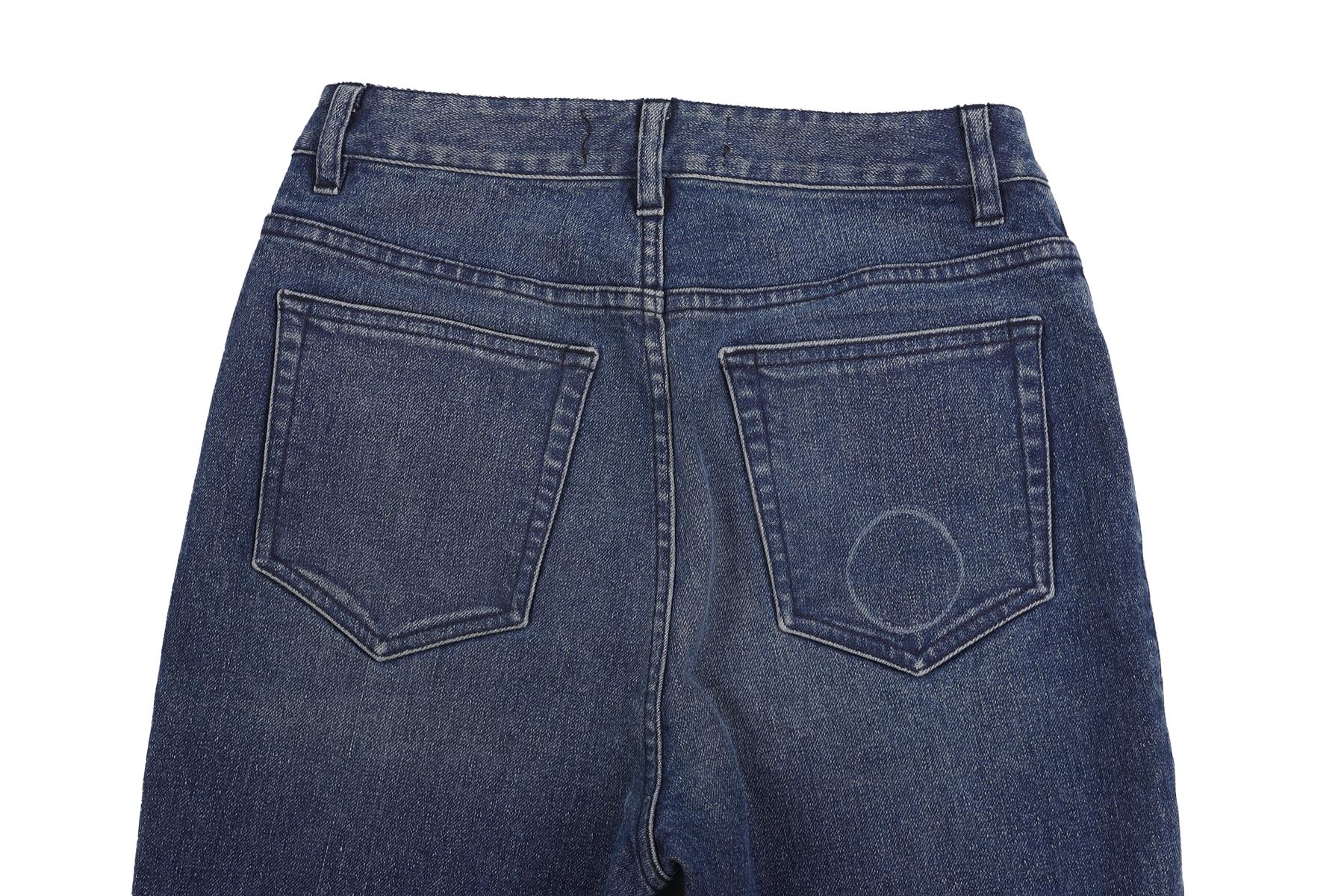 BRANDON MAXWELL BLUE HIGH RISE SKINNY JEANS W25 UK 6-8 - Image 4