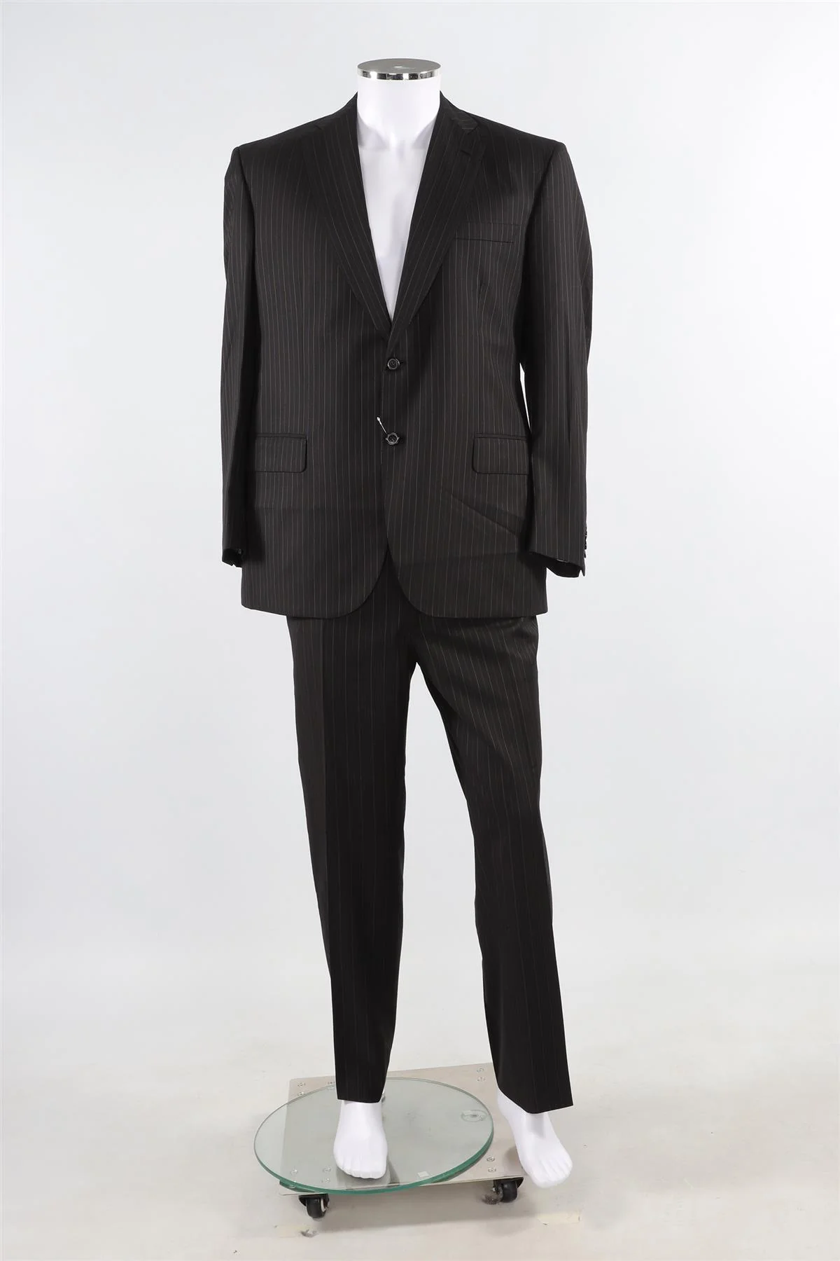 BRIONI BLACK MEN'S WOOL TWO PIECE SUIT IT 46 UK/US 36 - Image 2