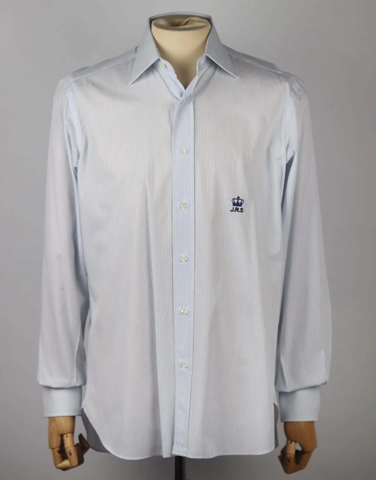BRIONI MEN'S STRIPED COTTON SHIRT MEDIUM - Image 2