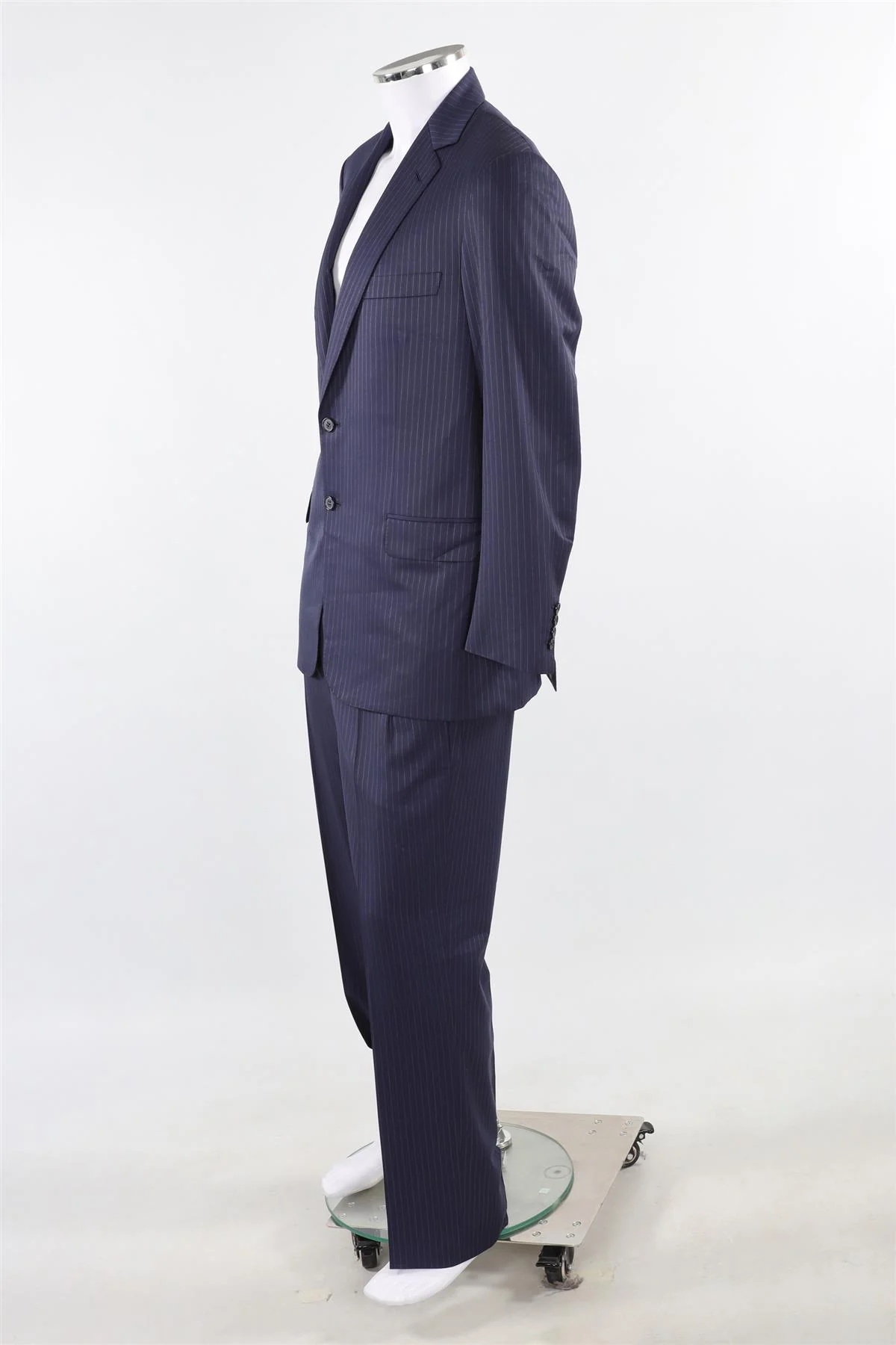 BRONI NAVY MEN'S WOOL TWO PIECE SUIT IT 42 UK/US 32 - Image 3