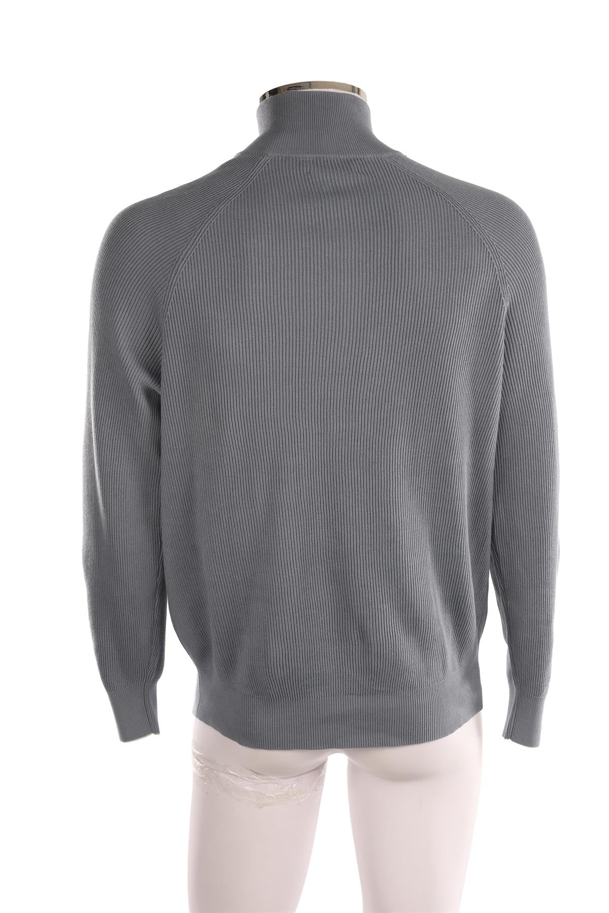 BRUNELLO CUCINELLI BLUE MEN'S COTTON SWEATER IT 50 - Image 4