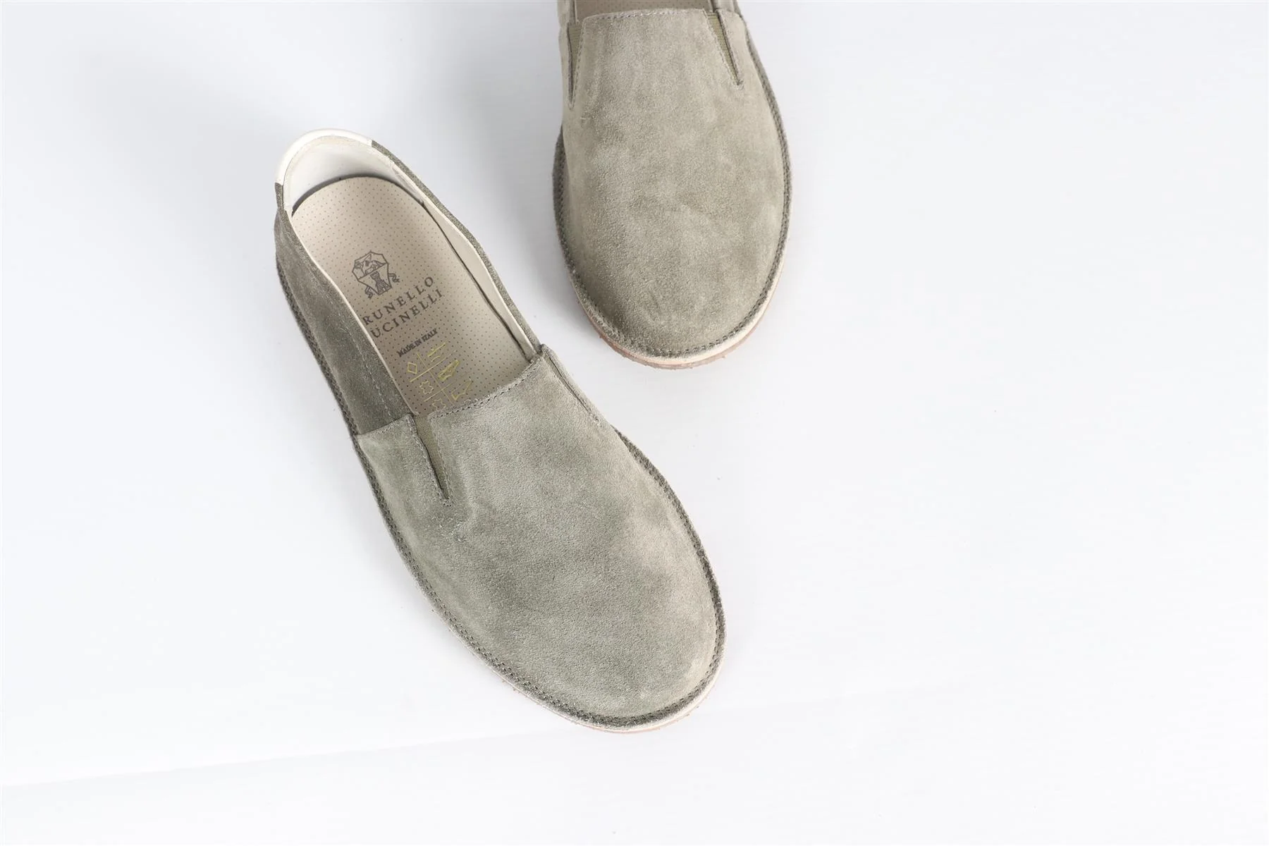 BRUNELLO CUCINELLI GREY KIDS BOYS SUEDE EU 33 - Image 5
