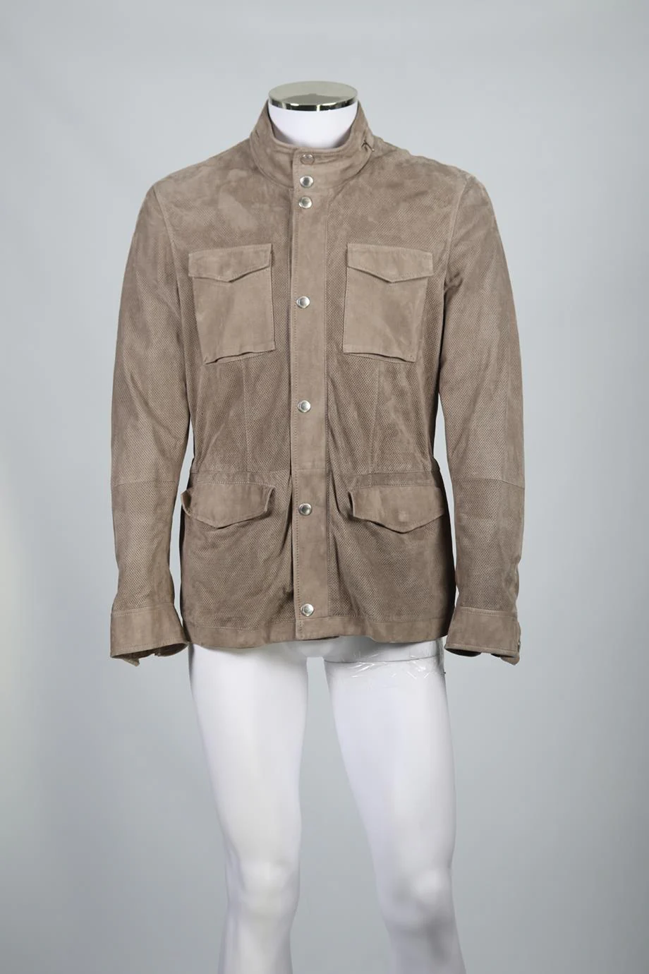 BRUNELLO CUCINELLI MEN'S SUEDE JACKET MEDIUM - Image 2