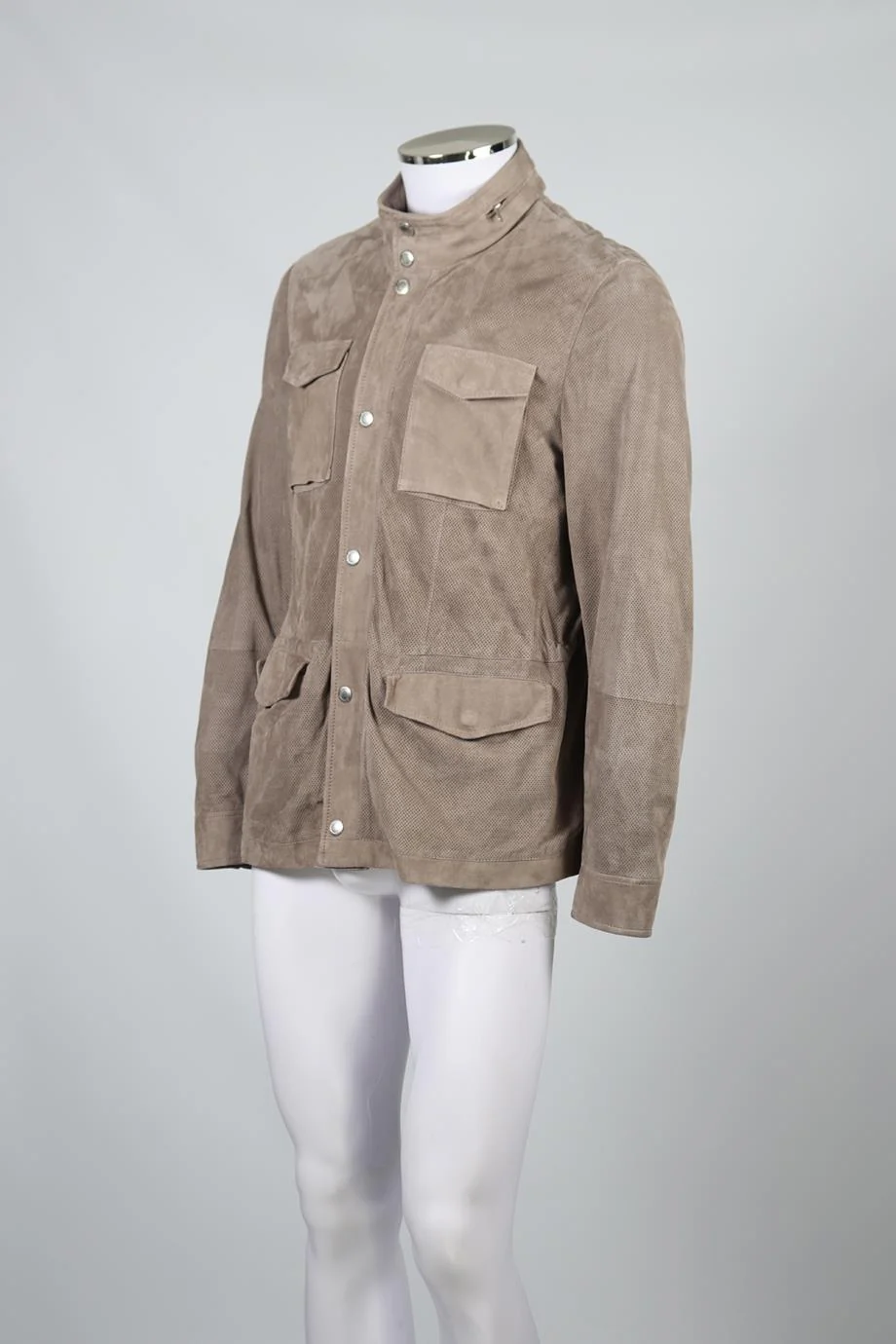 BRUNELLO CUCINELLI MEN'S SUEDE JACKET MEDIUM - Image 3