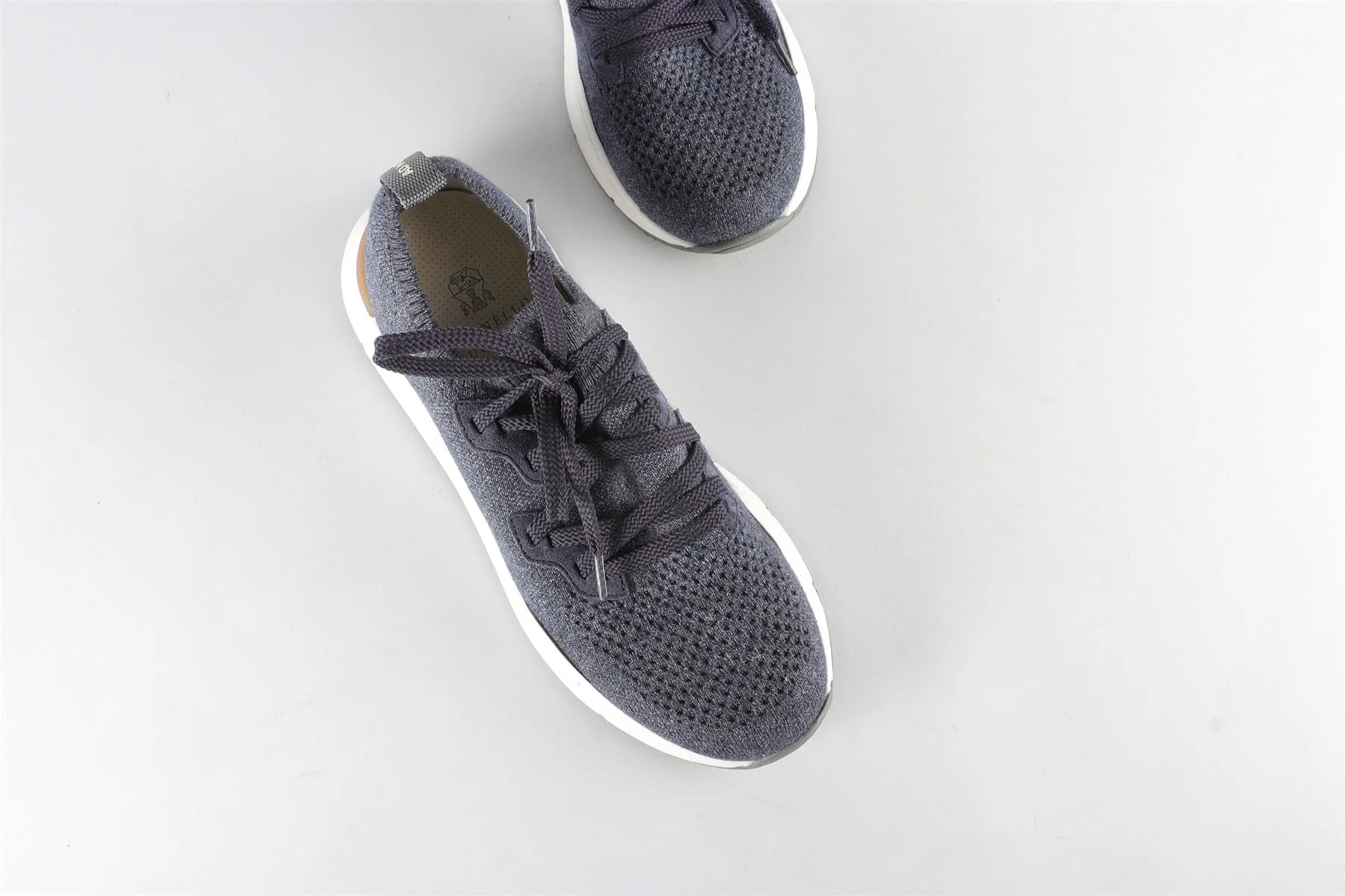 BRUNELLO CUCINELLI NAVY KIDS BOYS SNEAKERS EU 35 UK 2.5 US 3.5 - Image 4