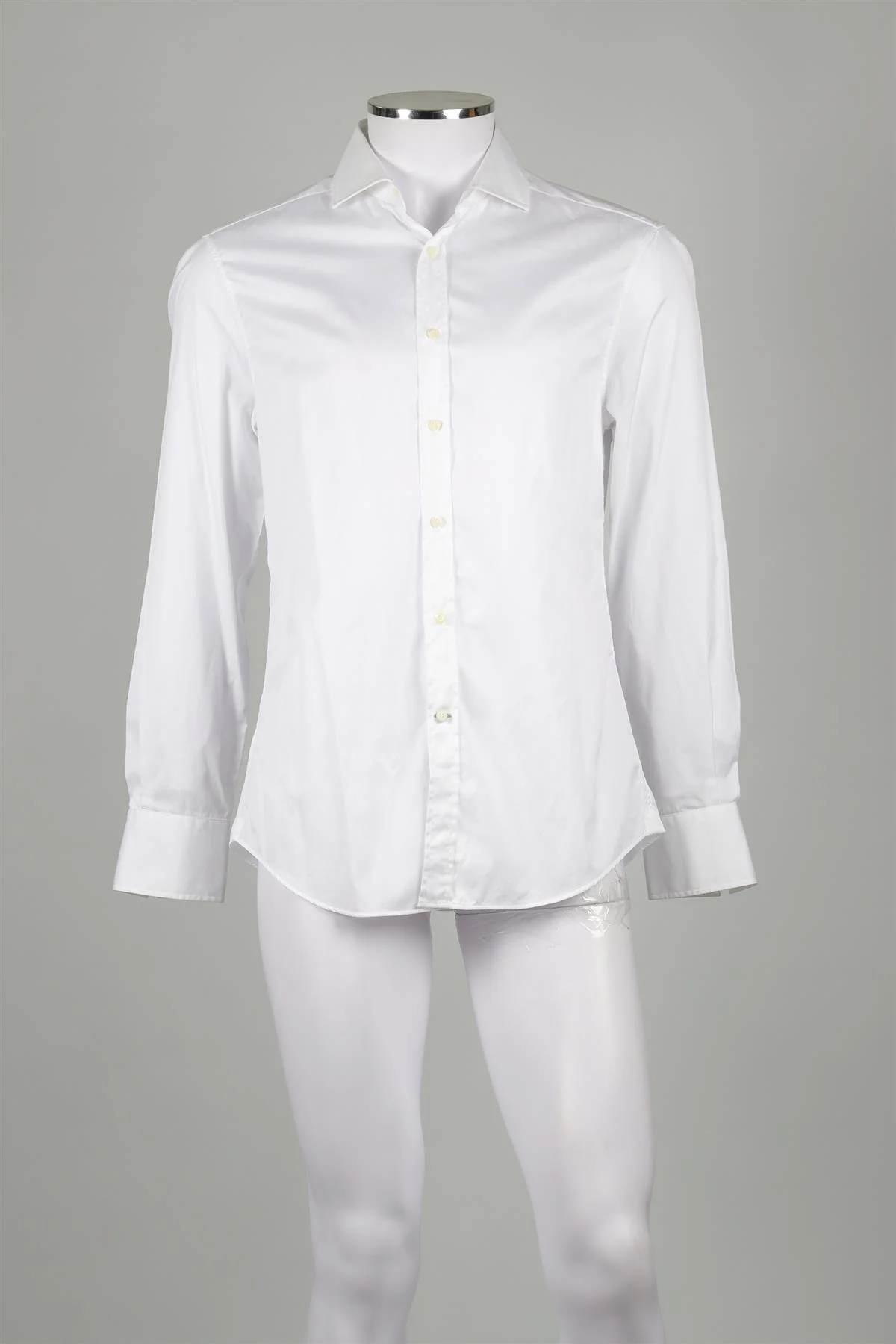 BRUNELLO CUCINELLI WHITE MEN'S COTTON SHIRT MEDIUM - Image 2