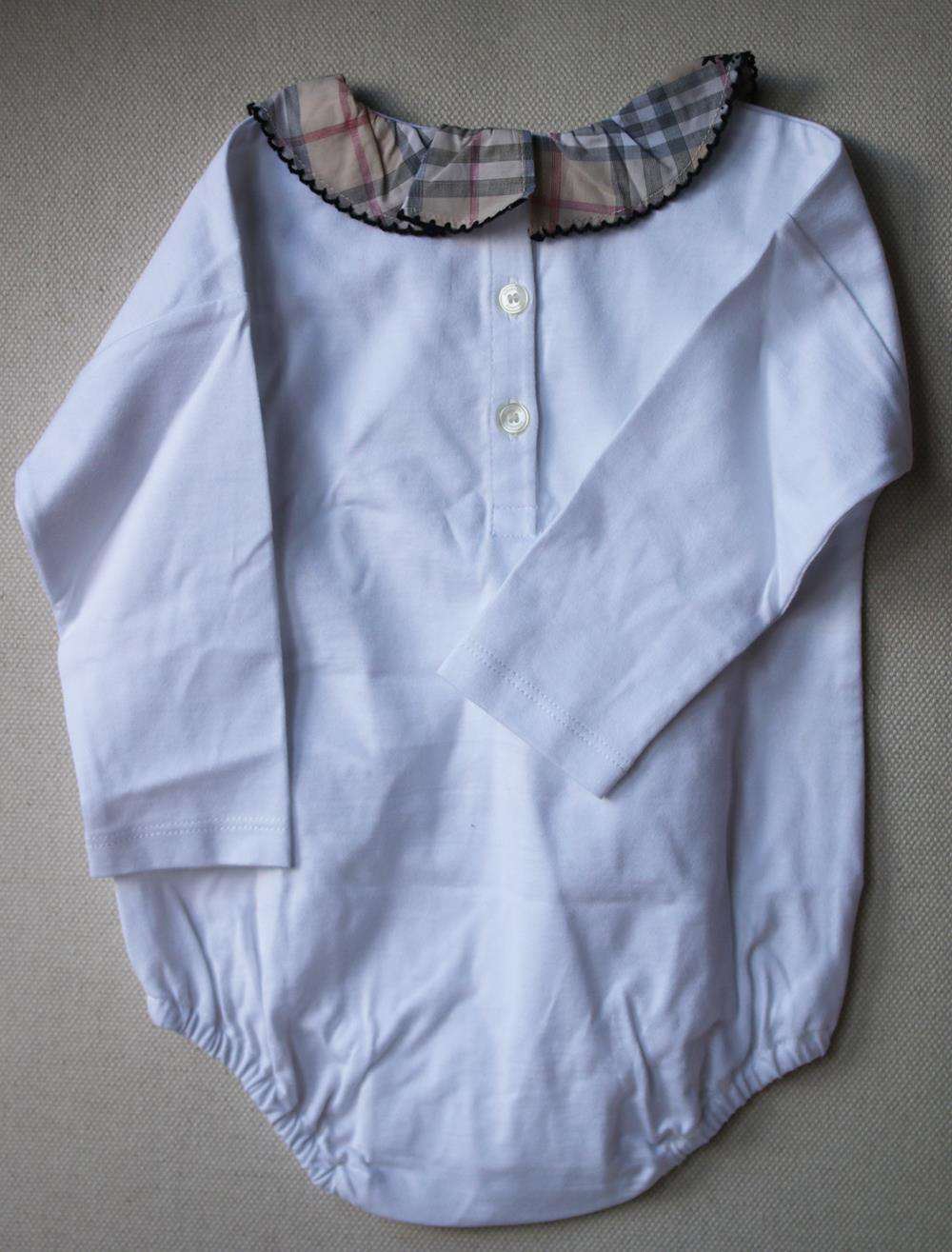 BURBERRY BABY GIRLS BODYSUIT AND CHECKED PINAFORE DRESS 6 MONTHS - Image 3