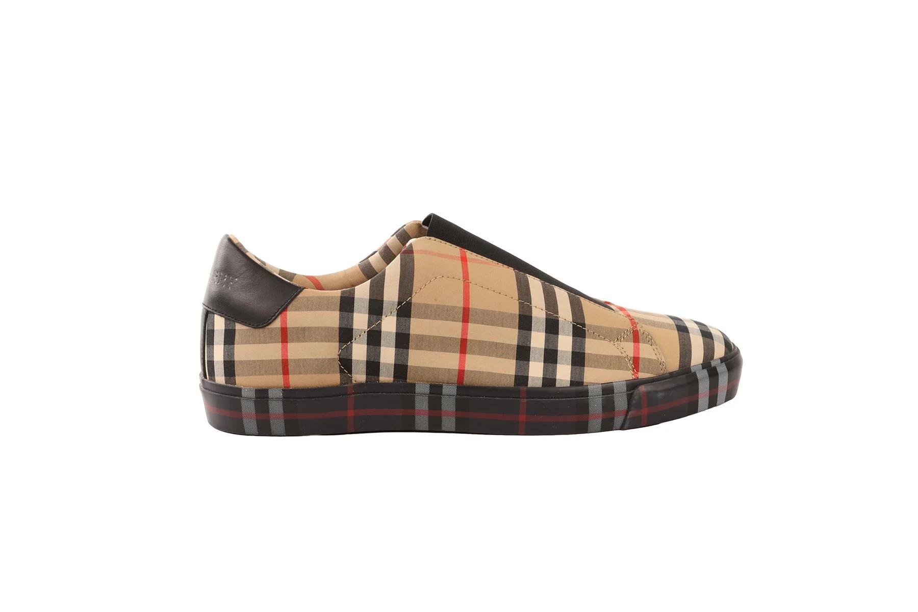 BURBERRY BEIGE MEN'S FABRIC SNEAKERS EU 41.5 UK 8.5 US 11.5 - Image 2