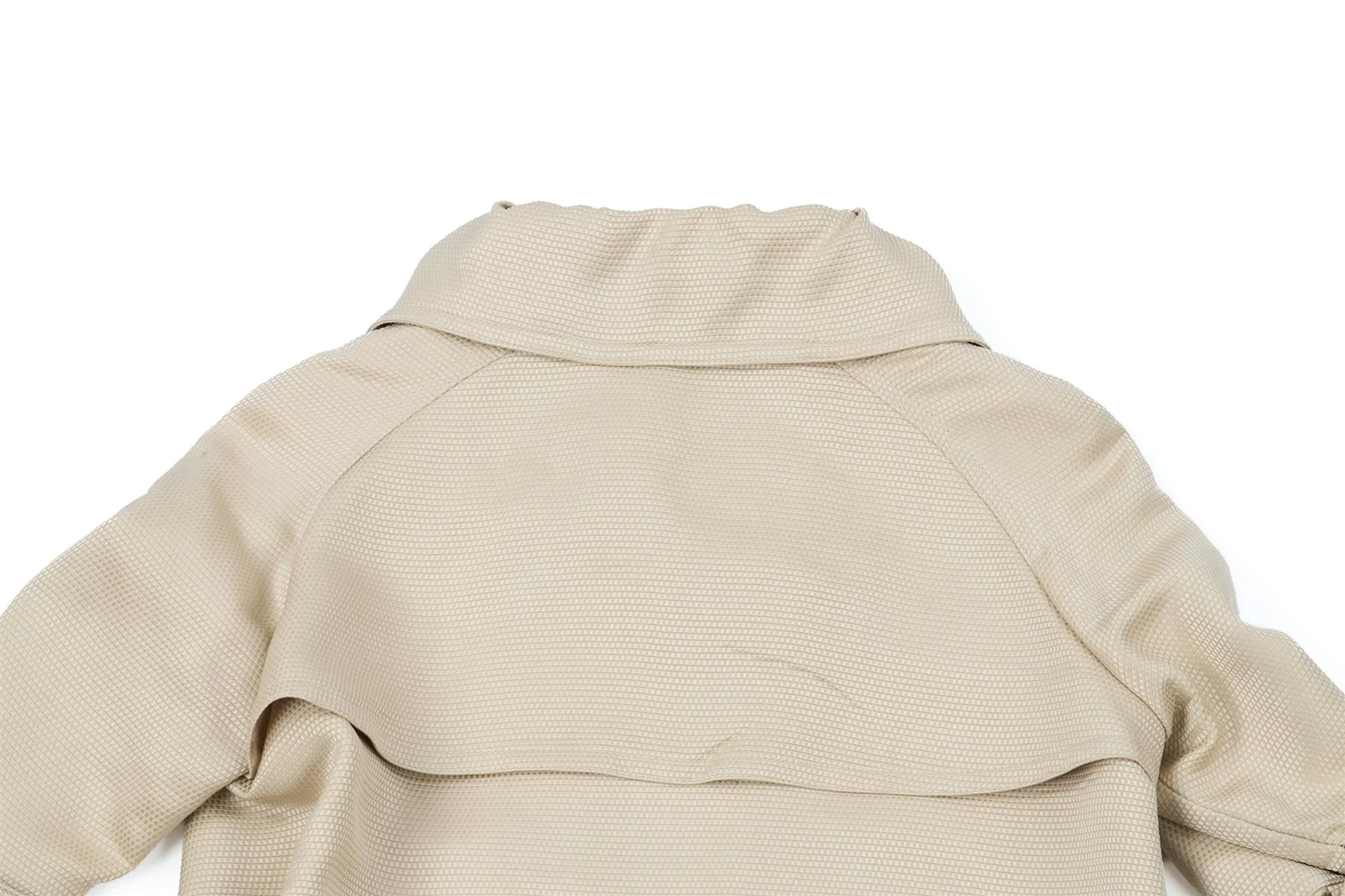 BURBERRY BEIGE SILK JACKET IT 38 UK 6 - Image 5