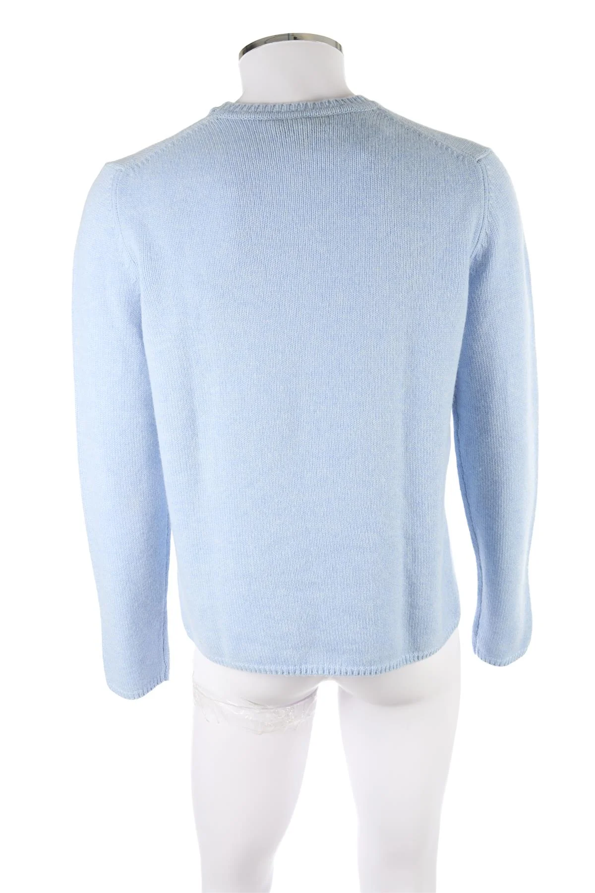 BURBERRY BLUE MEN'S CASHMERE SWEATER MEDIUM - Image 4