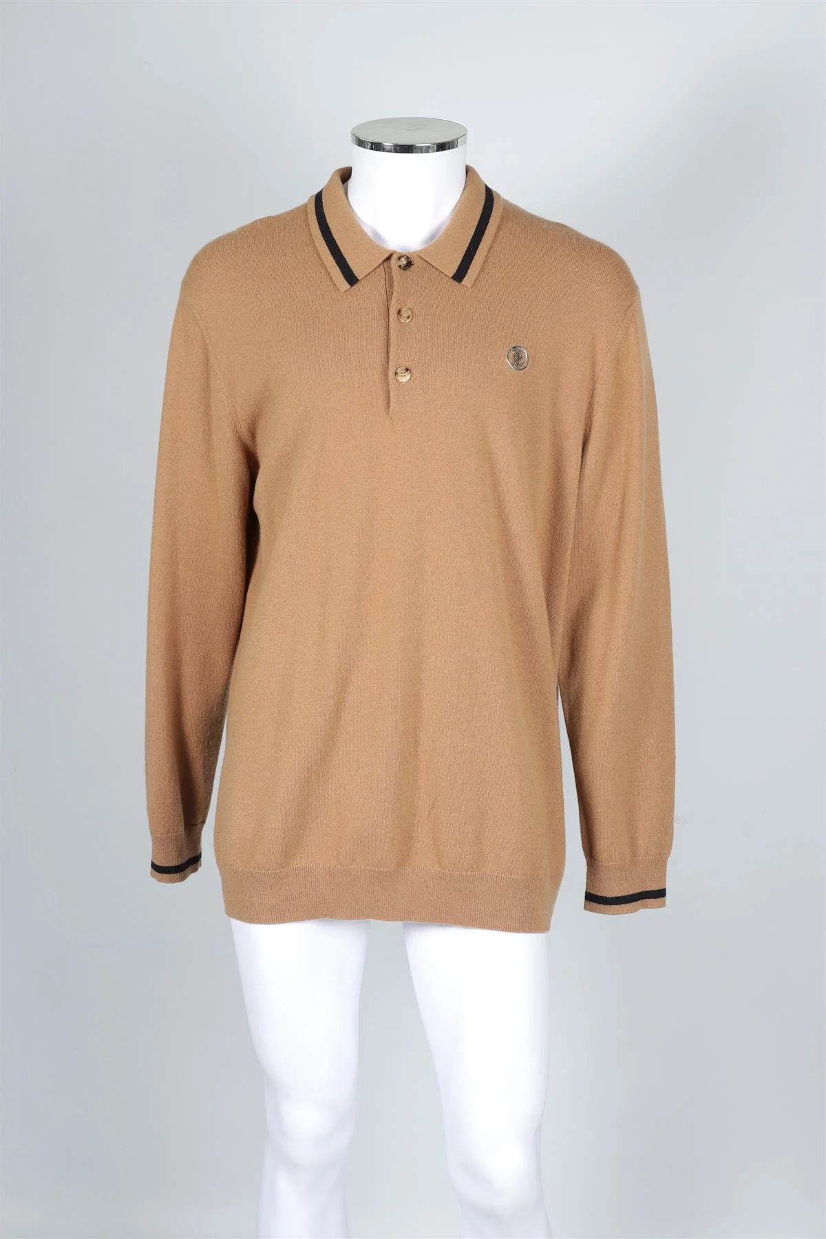 BURBERRY BROWN MEN'S CASHMERE SWEATER XXLARGE - Image 2