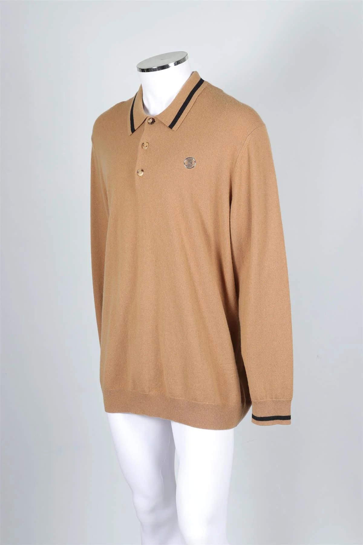 BURBERRY BROWN MEN'S CASHMERE SWEATER XXLARGE - Image 3