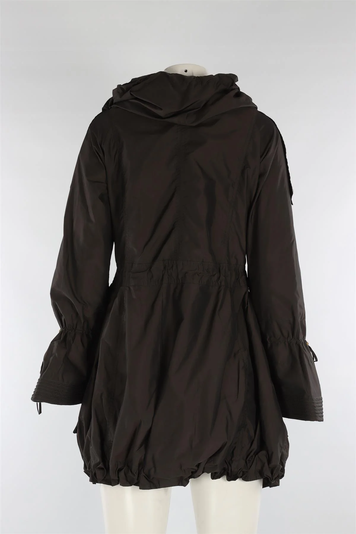 BURBERRY GREEN SHELL COAT IT 36 UK 4 - Image 4