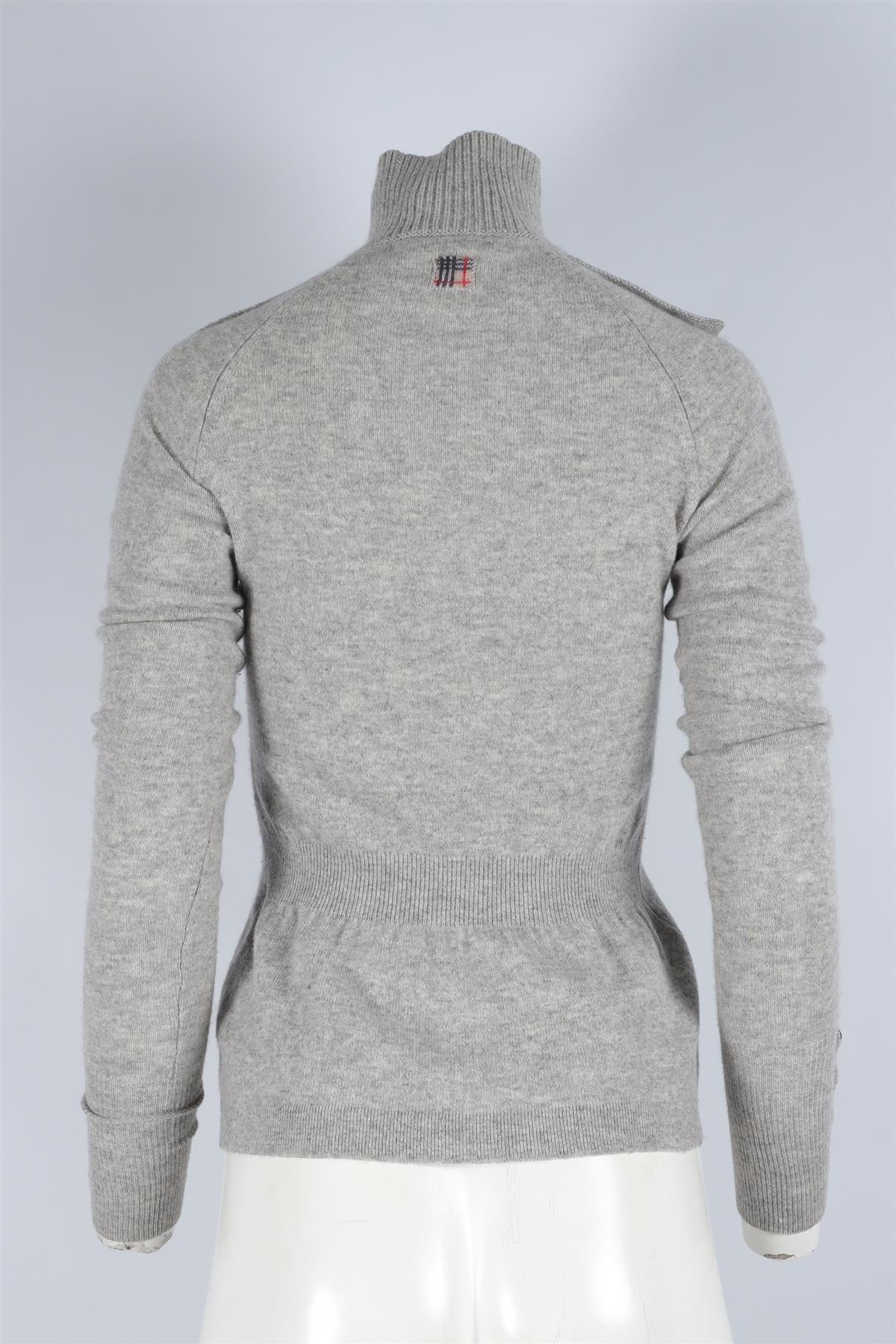 BURBERRY GREY CASHMERE SWEATER XSMALL - Image 4