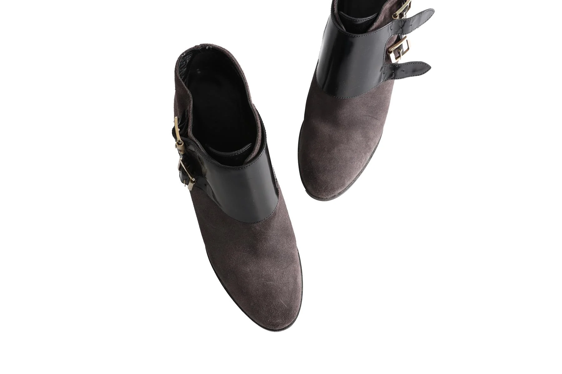 BURBERRY GREY SUEDE ANKLE BOOTS EU 40 UK 7 US 10 - Image 4