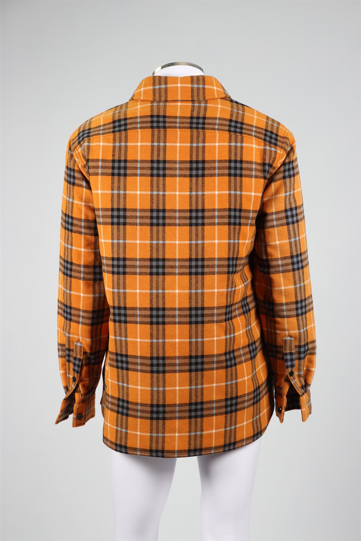BURBERRY ORANGE MEN'S WOOL AND COTTON BLEND JACKET IT 50 - Image 4
