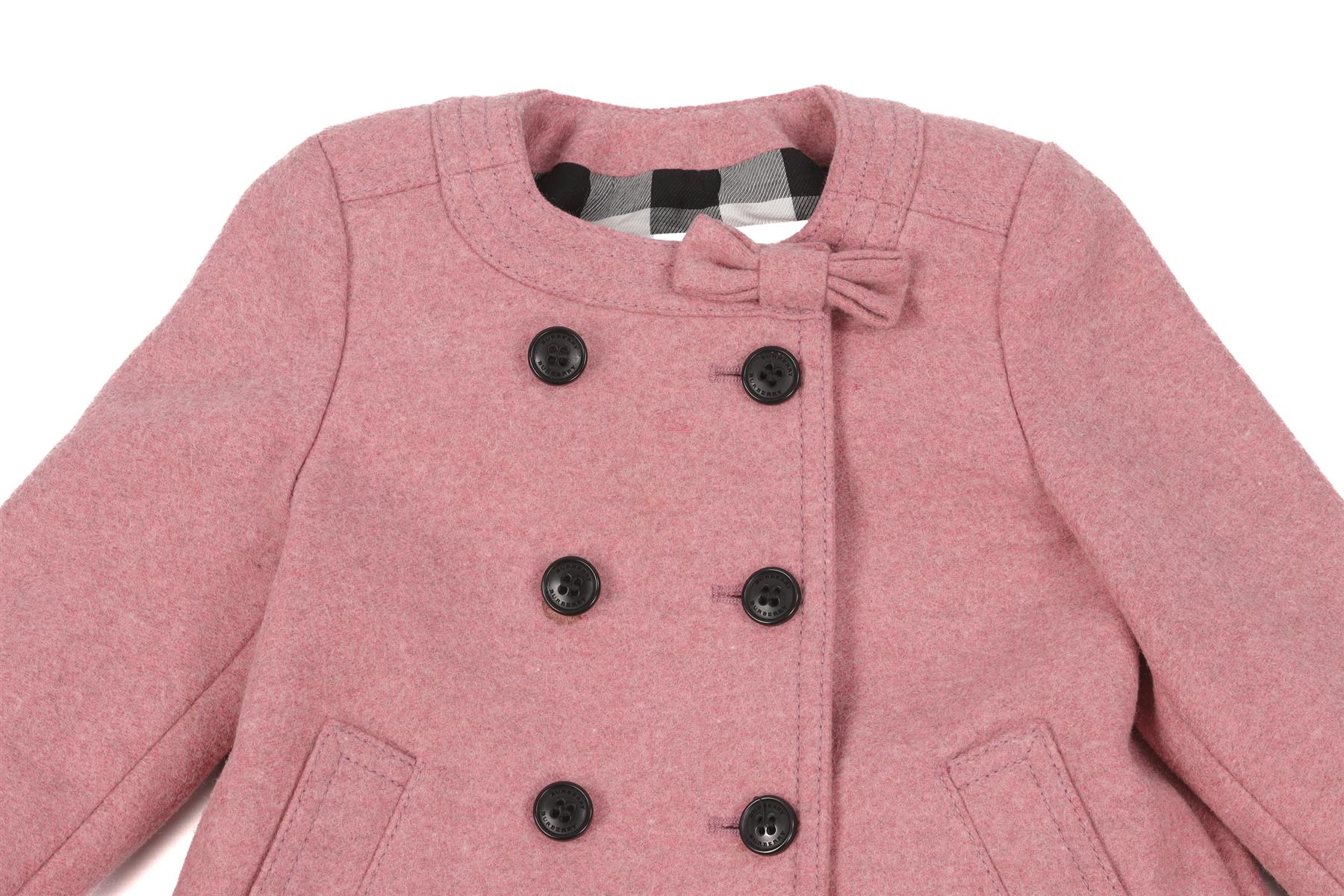 BURBERRY PINK BABY GIRLS COAT 12 MONTHS - Image 3