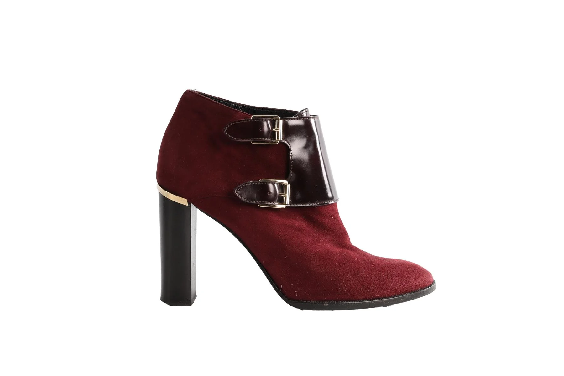 BURBERRY RED SUEDE ANKLE BOOTS EU 40 UK 7 US 10 - Image 2
