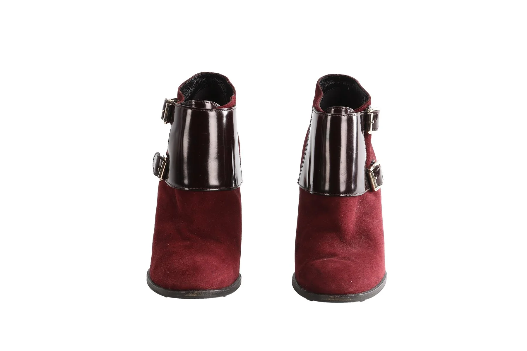 BURBERRY RED SUEDE ANKLE BOOTS EU 40 UK 7 US 10 - Image 3
