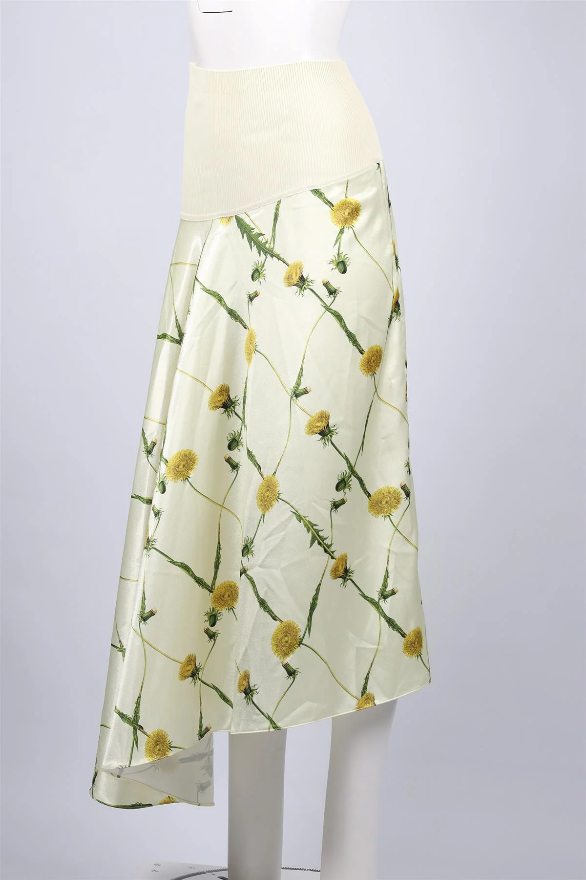 BURBERRY YELLOW SATIN MAXI SKIRT UK 6 - Image 3