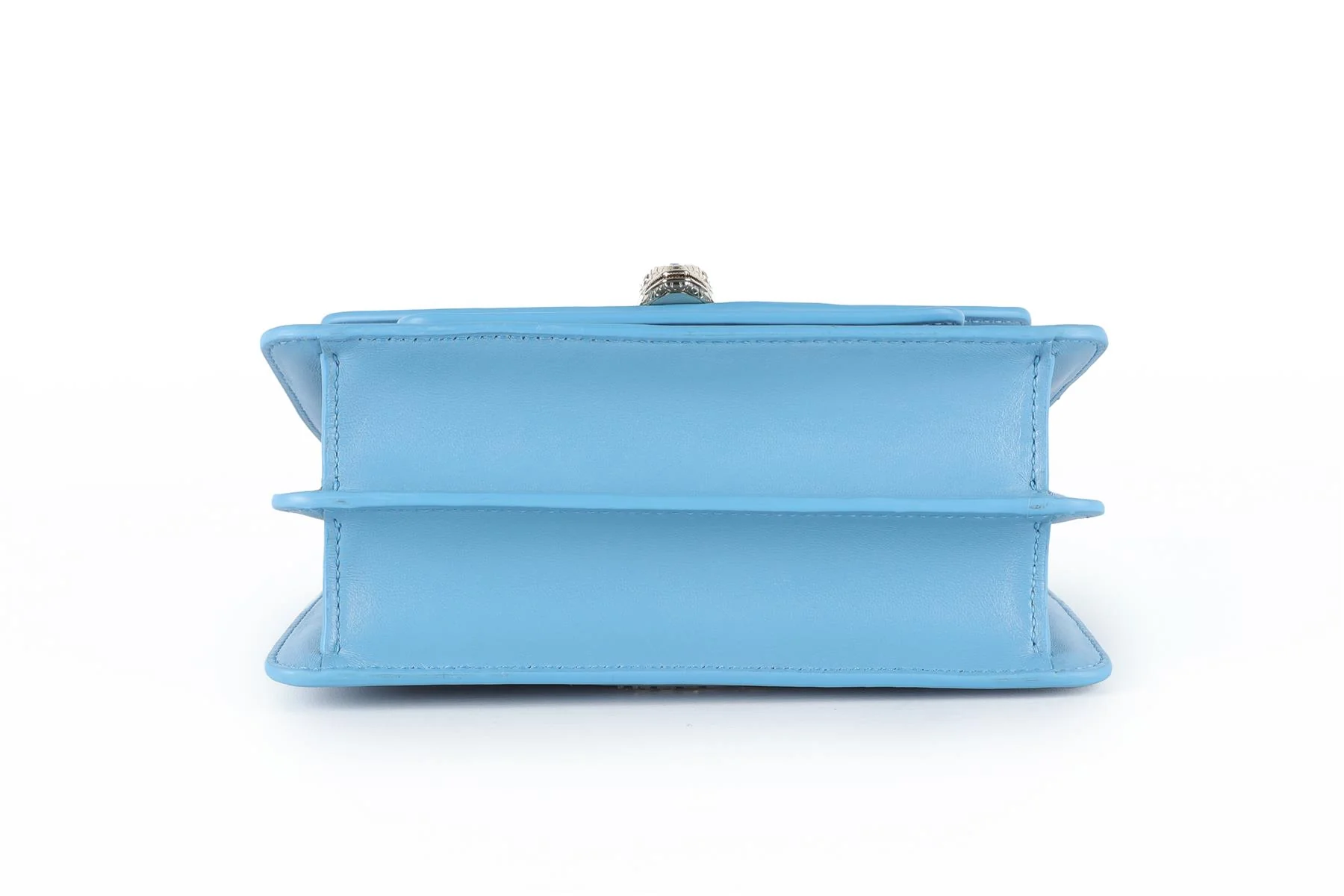 BVLGARI BLUE SERPENTI FOREVER MAXI CHAIN SMALL LEATHER TOTE BAG - Image 8