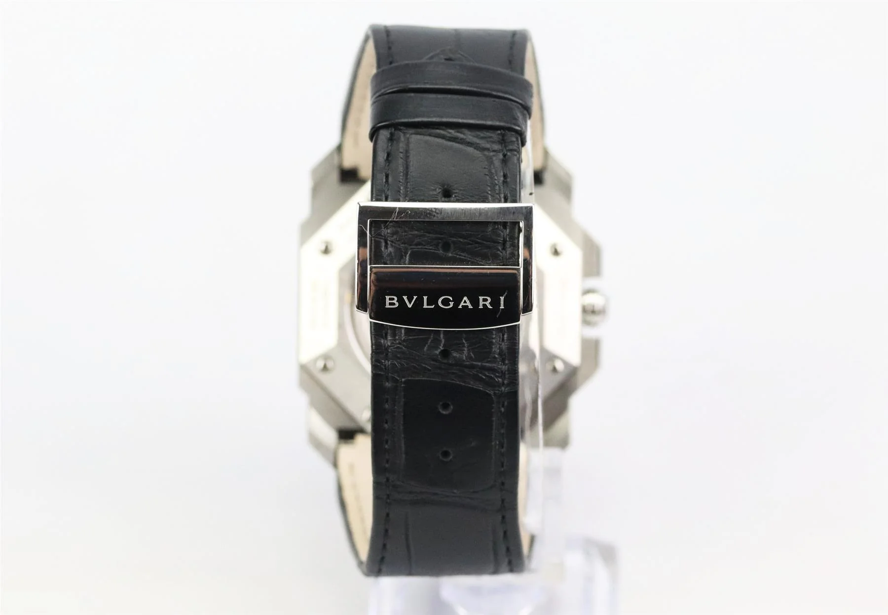 BVLGARI OCTO VERLCISSIMO 42MM STAINLESS STEEL AND ALLIGATOR WATCH - Image 6