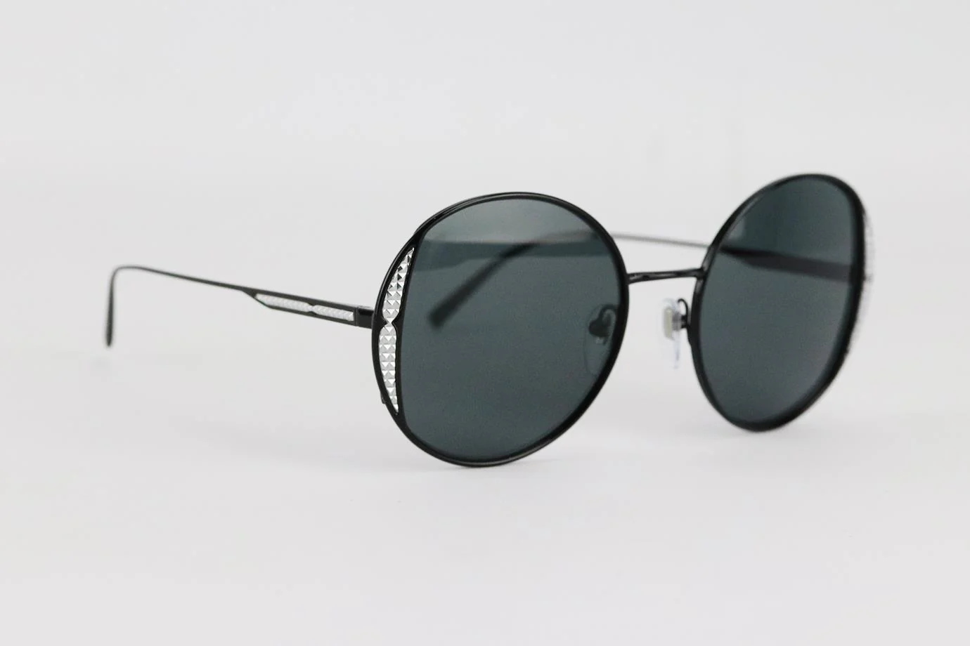 BVLGARI ROUND FRAME METAL SUNGLASSES - Image 2