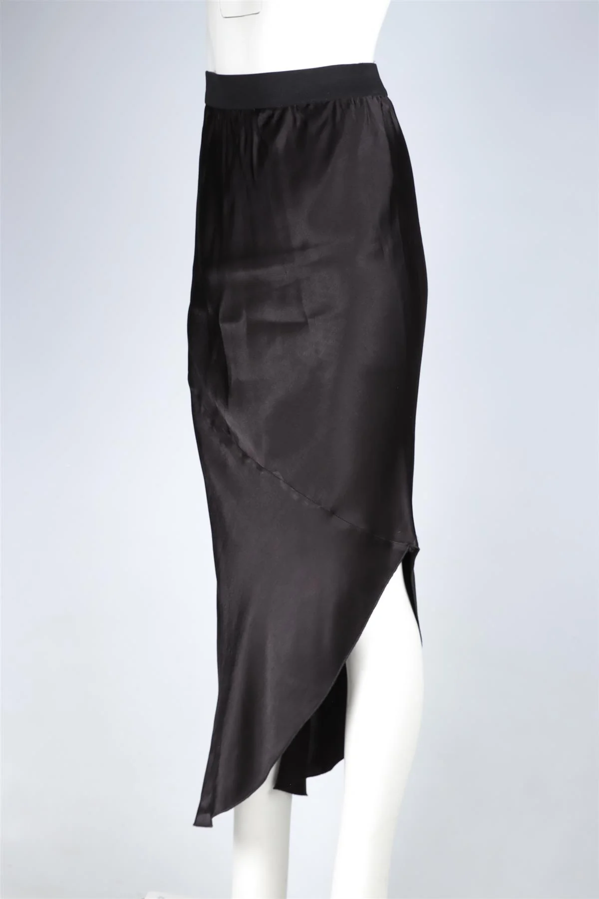 BY MALENE BIRGER BLACK SATIN MAXI SKIRT DE 32 UK 4 - Image 3