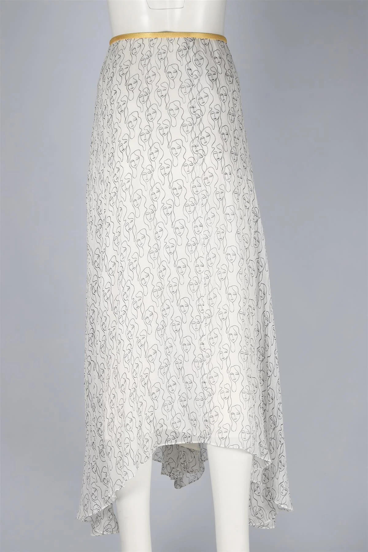 BY MALENE BIRGER WHITE CHIFFON MAXI SKIRT LARGE - Image 4