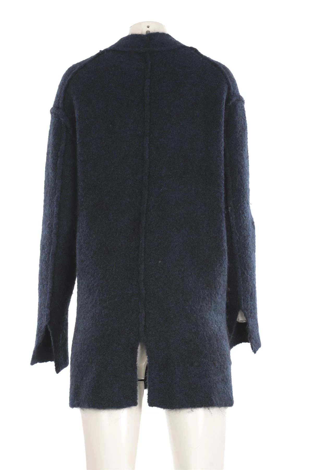BY MARLENE BIRGER BLUE WOOL CARDIGAN MEDIUM - Image 4