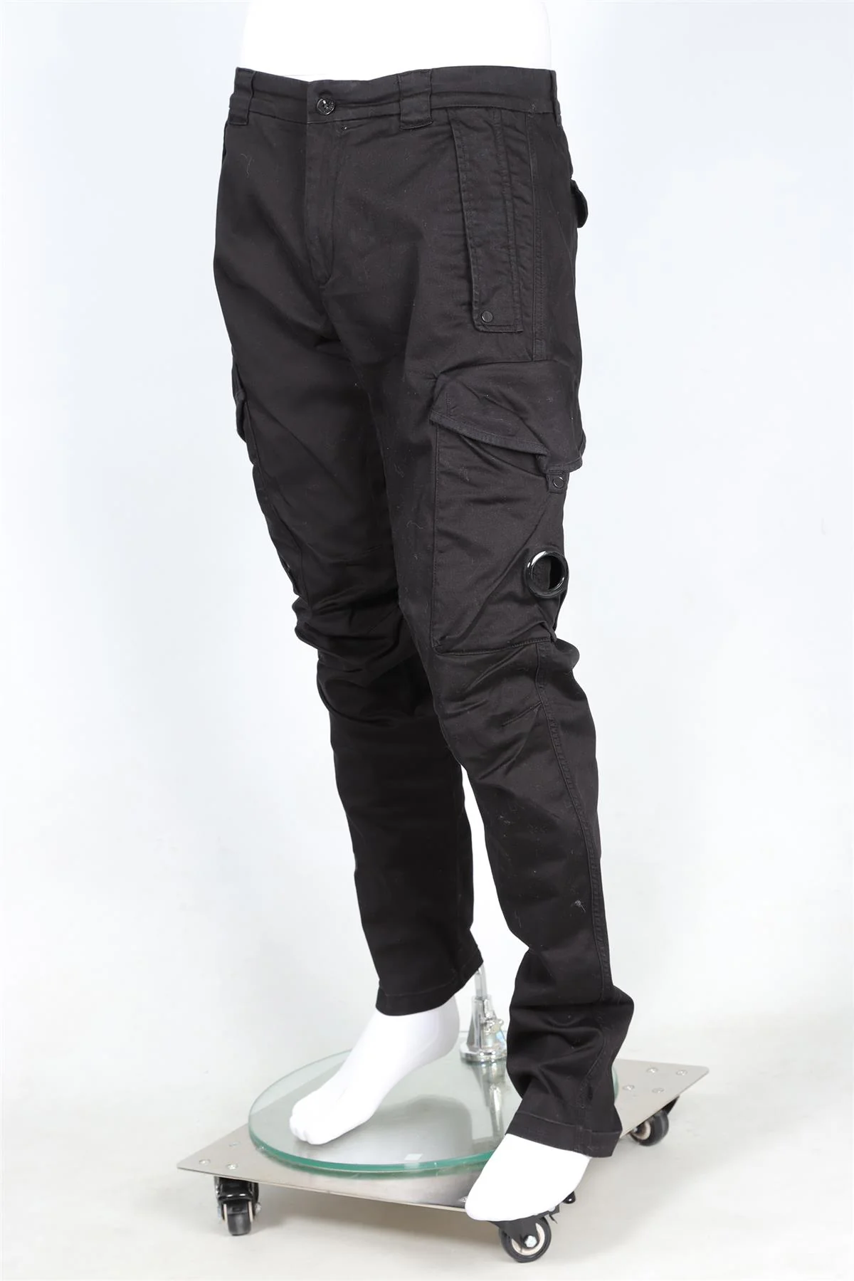 C.P. COMPANY BLACK MEN'S COTTON CARGO PANTS IT 48 UK/US 32 - Image 3