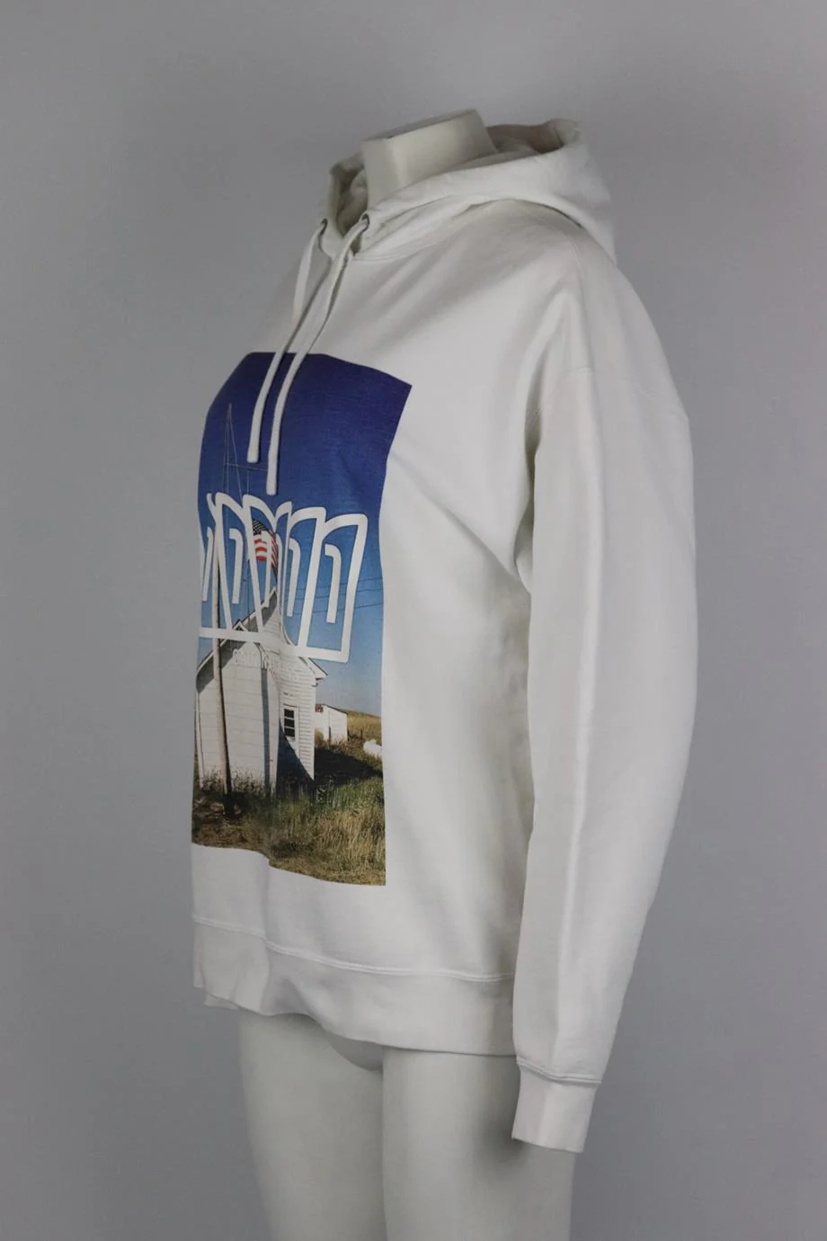CALVIN KLEIN JEANS PRINTED COTTON JERSEY HOODIE SMALL - Image 3