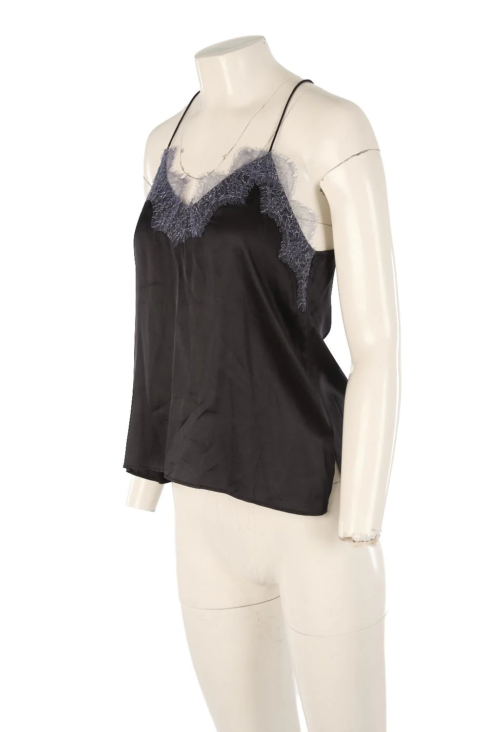 CAMI NYC BLACK SILK TOP XSMALL - Image 3