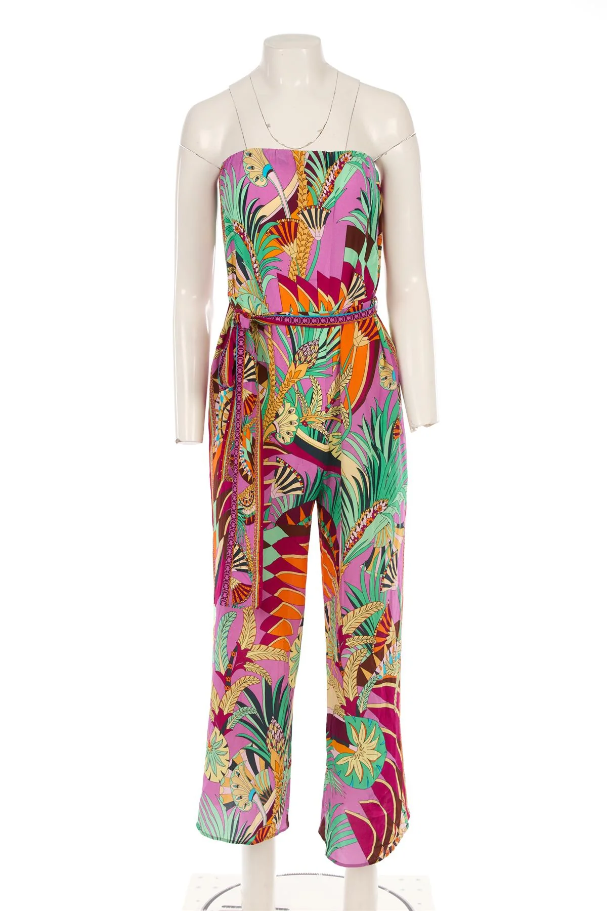 CAMILLA MULTI SILK JUMPSUIT SMALL - Image 2