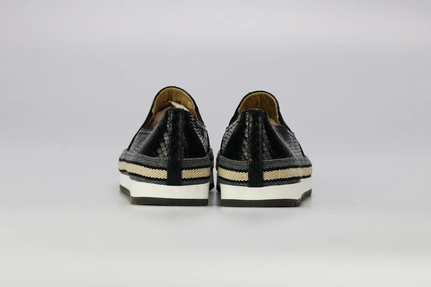 CAR SHOE SNAKE EFFECT LEATHER SLIP ON SNEAKERS EU 39 UK 6 US 9 - Image 4