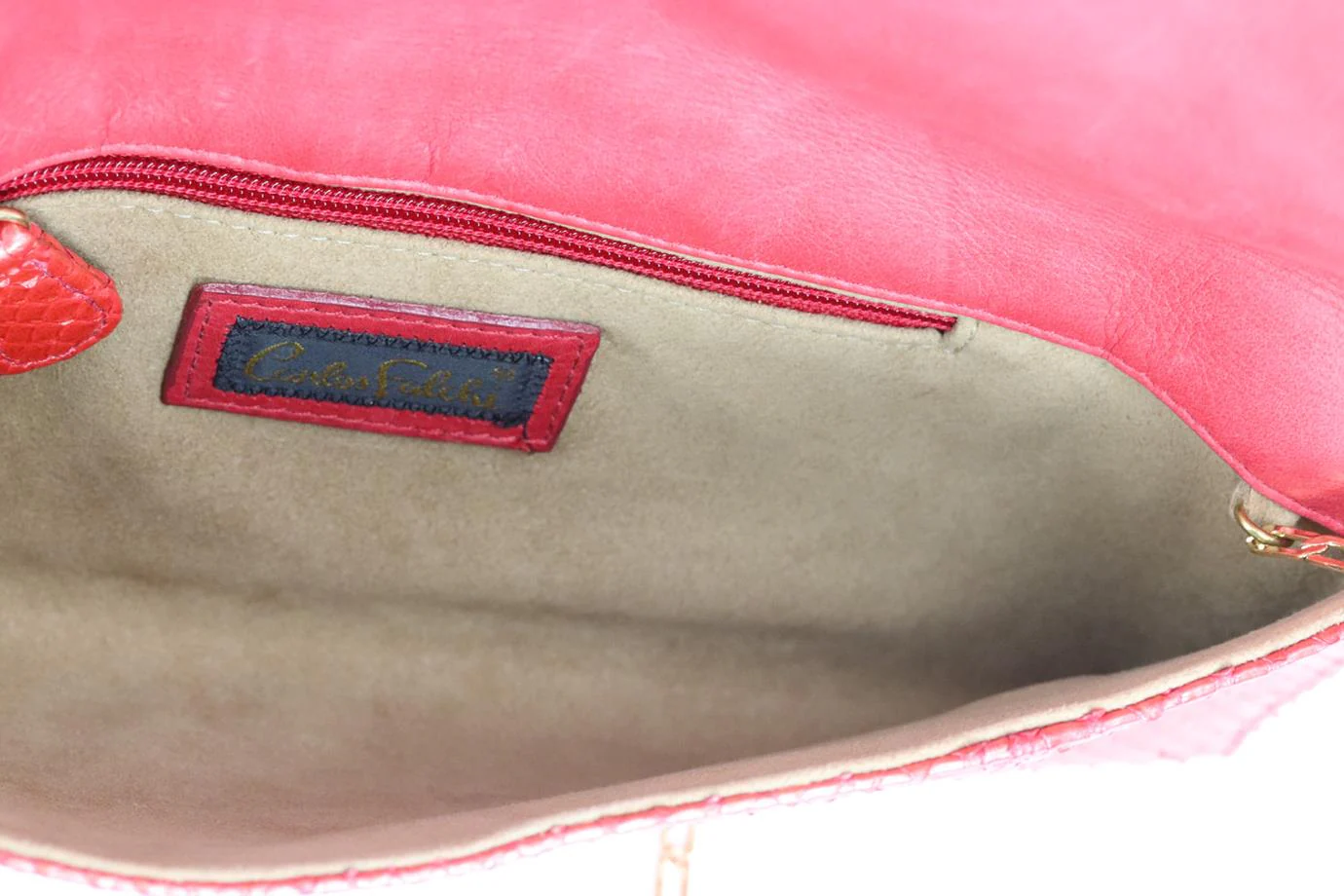 CARLOS FALCHI PYTHON AND LEATHER CLUTCH - Image 7