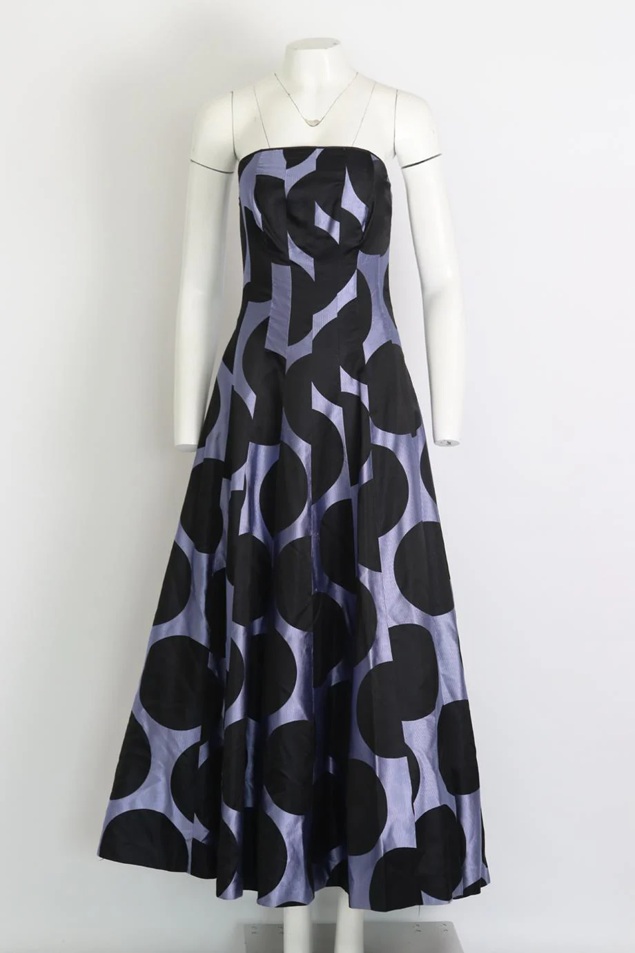 CAROL PERETZ STRAPLESS SILK BLEND MAXI DRESS SMALL - Image 2