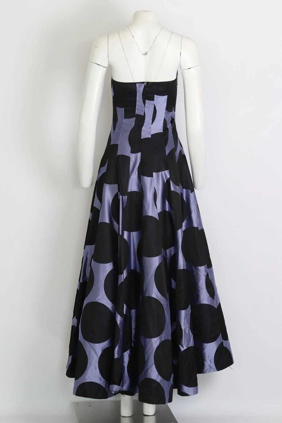 CAROL PERETZ STRAPLESS SILK BLEND MAXI DRESS SMALL - Image 4