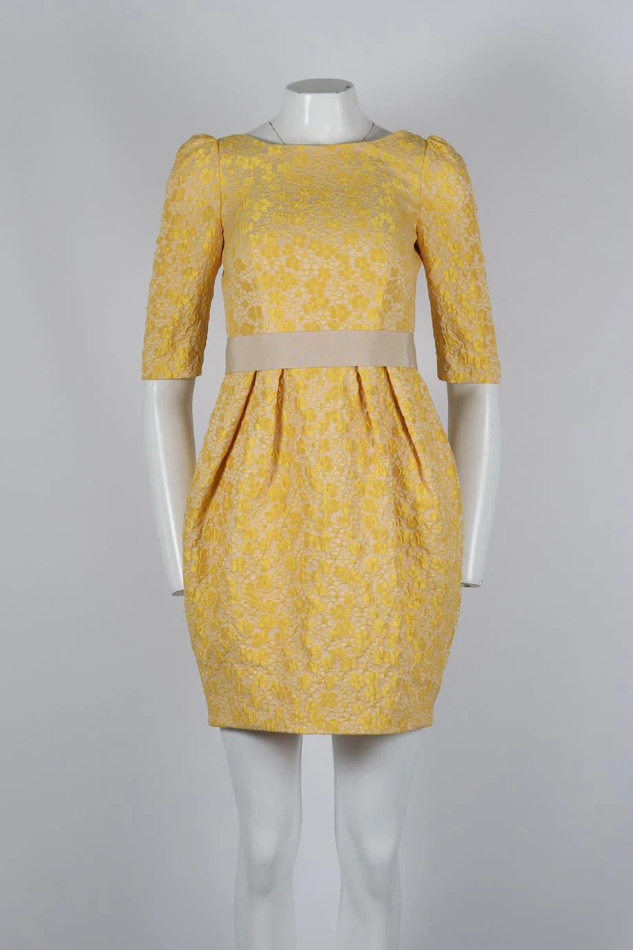 CAROLINA HERRERA FLORAL BROCADE MINI DRESS US 4 UK 8 - Image 2