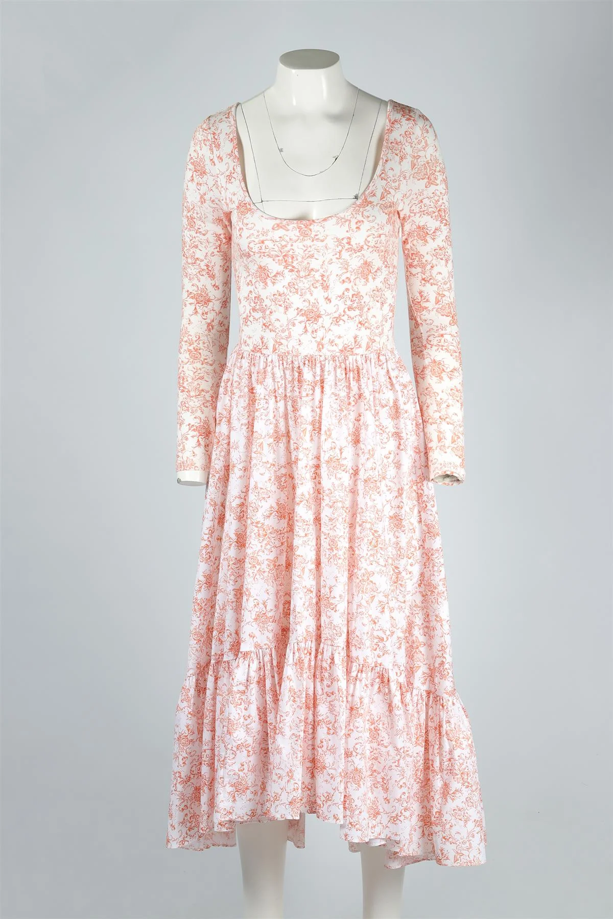 CAROLINE CONSTAS ORANGE COTTON MAXI DRESS MEDIUM - Image 2