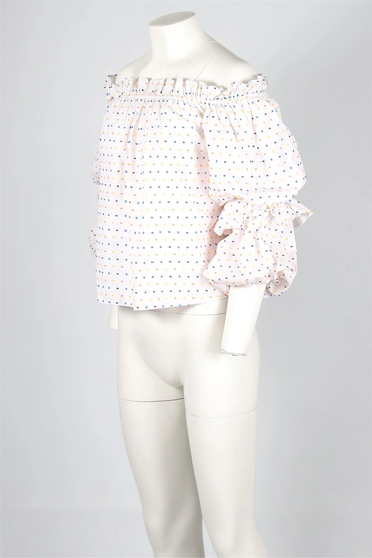 CAROLINE CONSTAS WHITE COTTON TOP XSMALL - Image 3