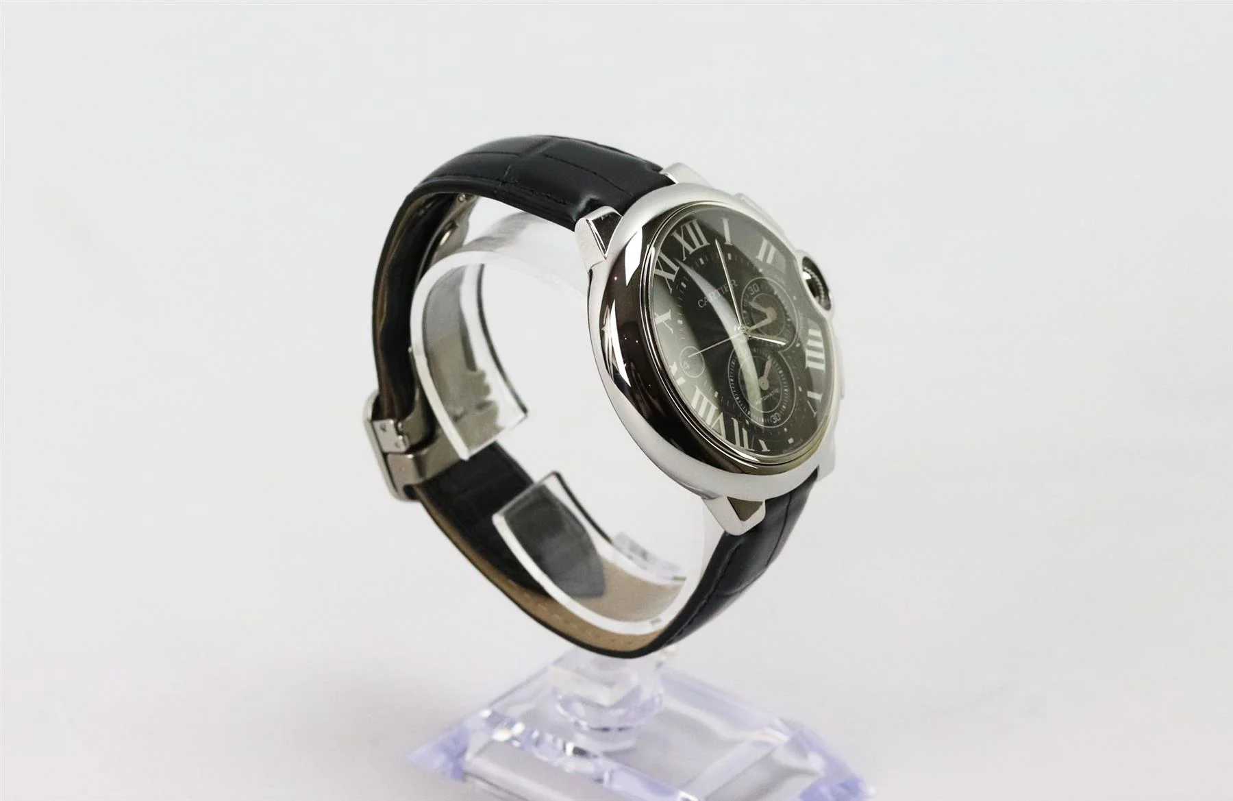 CARTIER BALLON BLEU DE CARTIER 44MM STAINLESS STEEL AND ALLIGATOR WATCH - Image 7