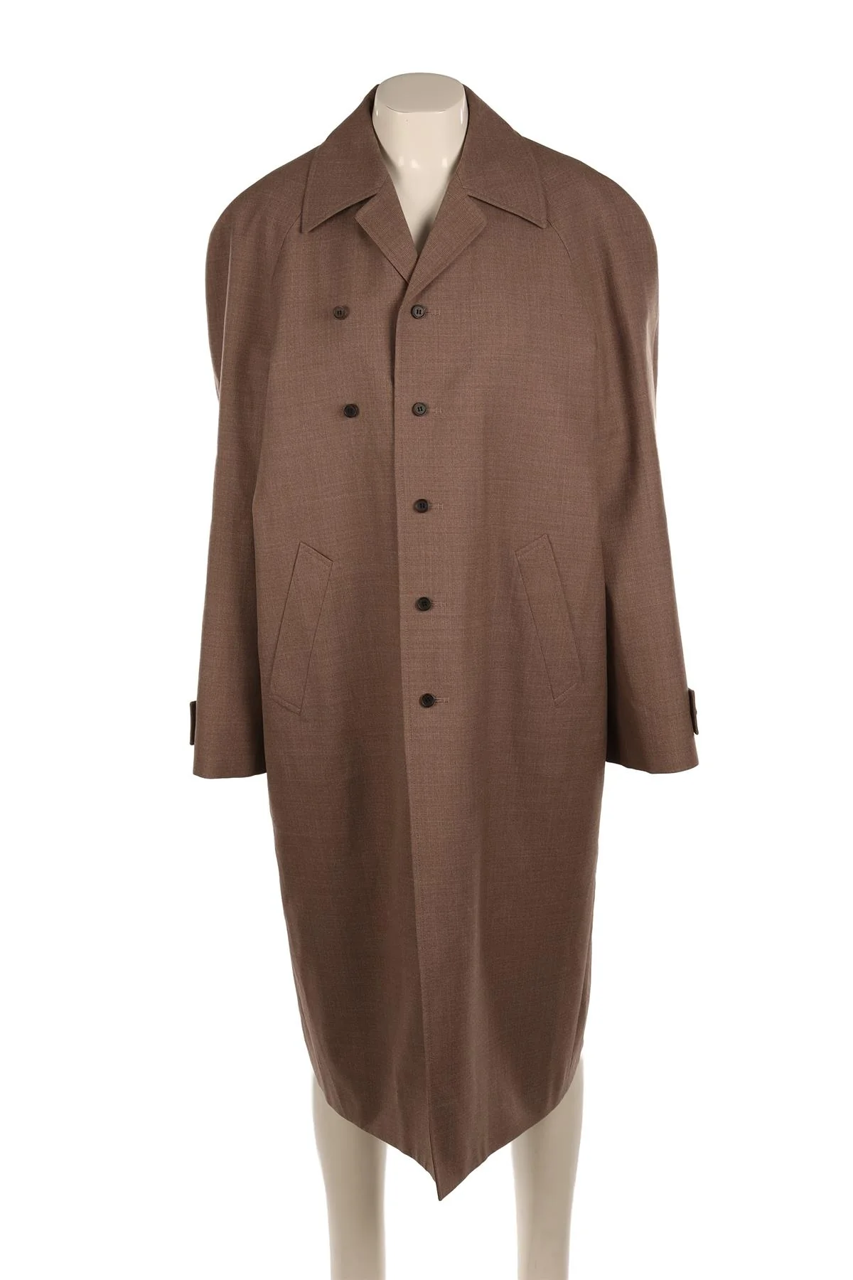 CARVAN BROWN WOOL COAT FR 34 UK 6 - Image 2