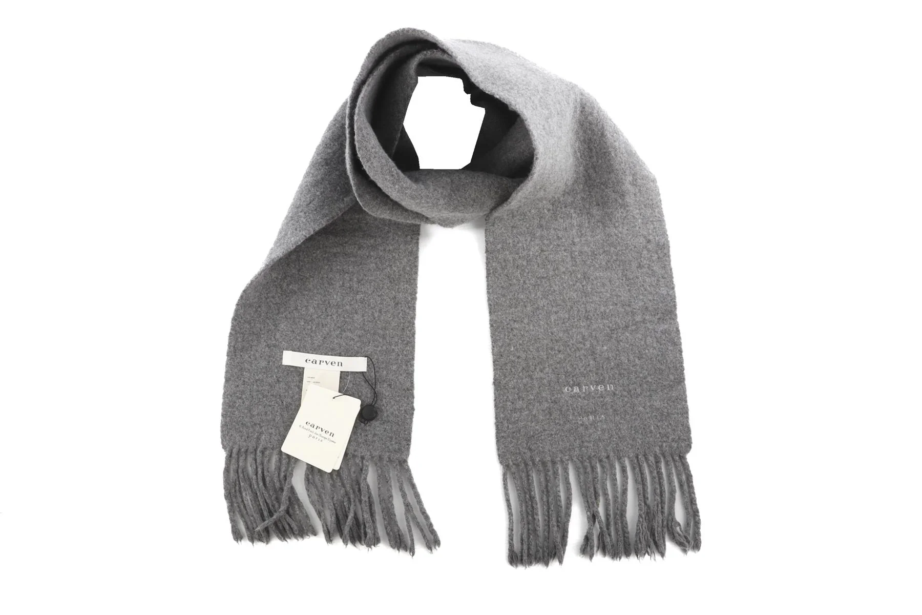 Carven Grey Wool Scarf - Image 2