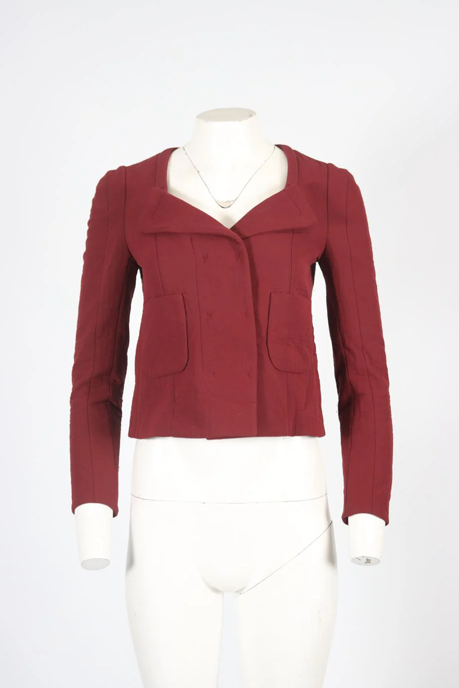 CARVEN WOOL AND SILK BLEND JACKET FR 36 UK 8 - Image 2