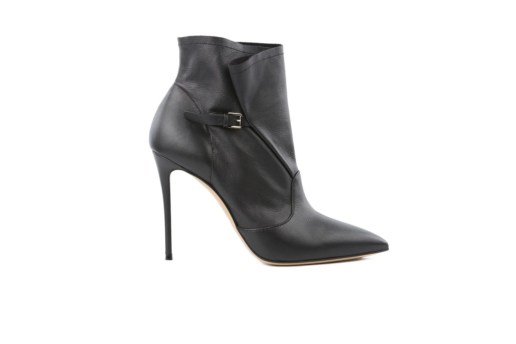 CASADEI BLACK LEATHER ANKLE BOOTS EU 39 UK 6 US 9 - Image 2