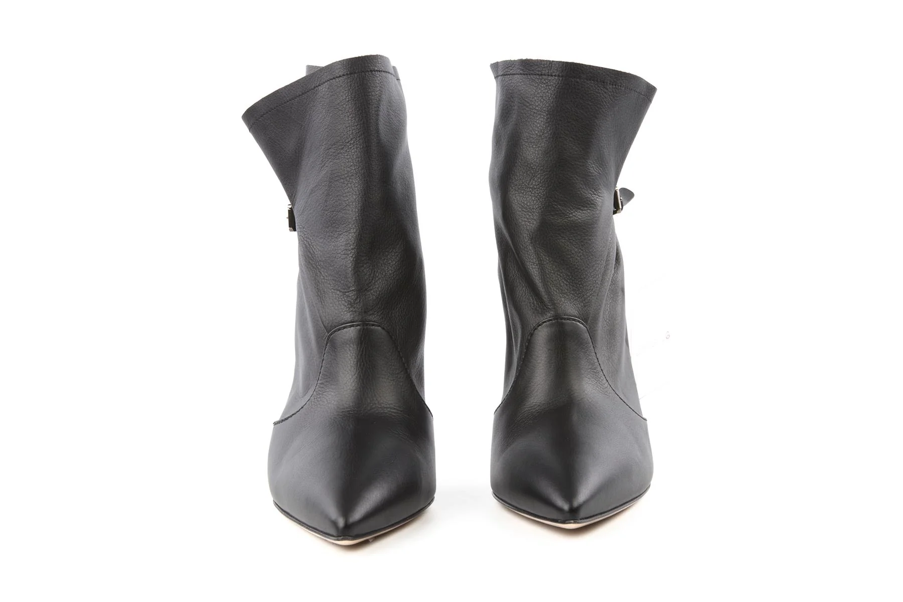 CASADEI BLACK LEATHER ANKLE BOOTS EU 39 UK 6 US 9 - Image 3